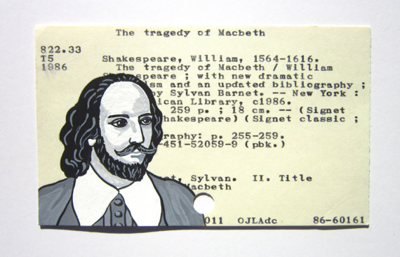 圖書館目錄卡片藝術