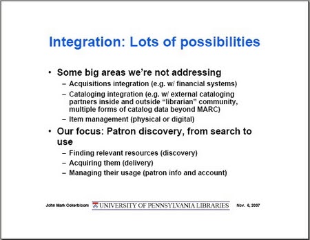 Integration: Lots of possibilities