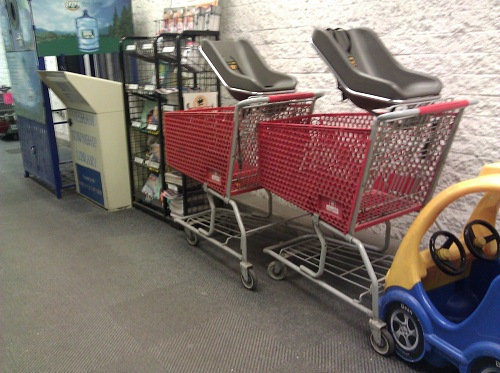 book drop sat in the entryway of a grocery store book drop sat in the entryway of a grocery store