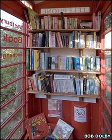 Old phone box converted to world’s smallest library
