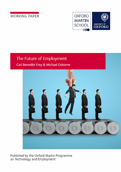 The Future of Employment: How susceptible are jobs to computerisation?