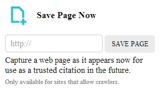 Save Page Now