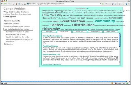ThoughtMesh navigation