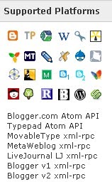 支援的blog平台