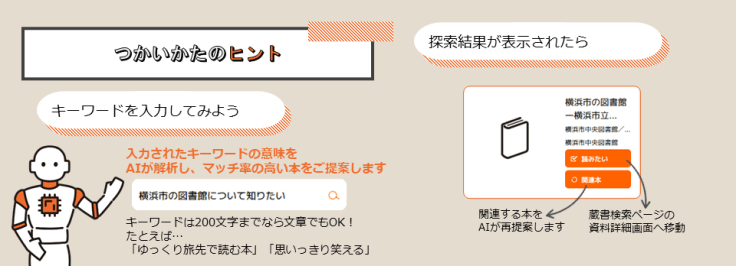 橫濱市立圖書館蔵書探索AI