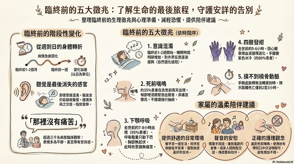 臨終前的五大徵兆 臨終前的五大徵兆