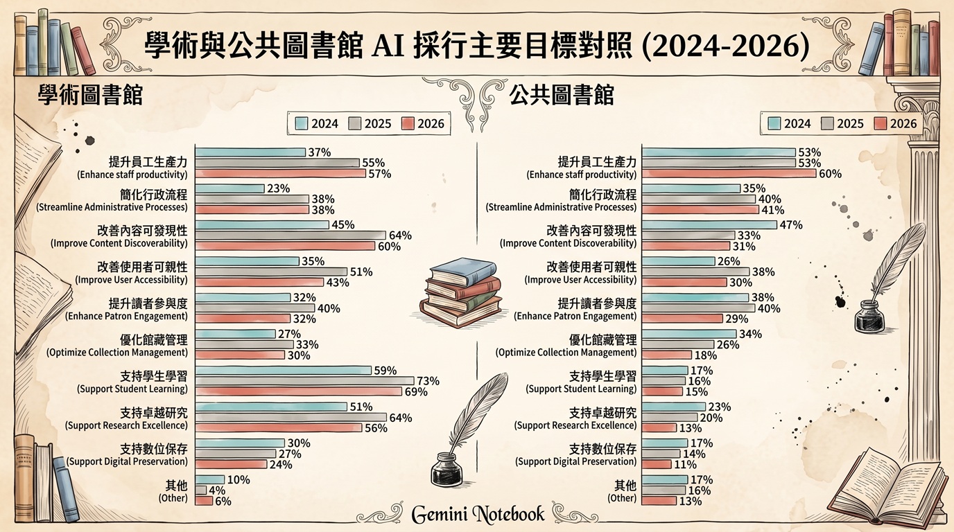 圖書館AI採行目標 圖書館AI採行目標